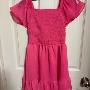 Cat & Jack Bright Pink Flutter Sleeve Dress